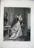 Original Old Antique Print 1876 Ladies Women Alfred Sansom 19th