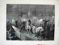 Old Antique Print Embarking Norman Horses England Honfleur 1877 Ship Art 19th