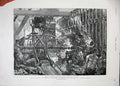 Old Antique Print 1891 London Gas Supply Retort House Manufacture Machine 19th
