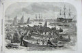 Old Antique Print 1855 Women Leaving Hard Ship War Portsea Baltic Fleet 19th