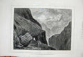 Original Old Antique Print 1880 Pass St Gothard Liber Studiorum Mountains Art