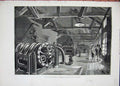 Antique Print Ref.967 1880 St Gothard Tunnel Air-Comressing Machine Airolo