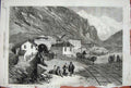 Original Old Antique Print 1869 Transport Mont Cenis Railway India Bardonneche