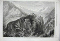 Original Old Antique Print Mont Cenis Railway Fort L'Esseillon Brabans 1869 Art