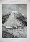 Old Antique Print 1887 Earthslip Schachenthal Canton Uri Switzerland Art 19th