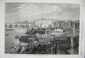 Old Antique Print Thames Embankment River London Temple Gardens 1865 Art 19th
