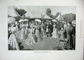 Original Old Antique Print 1896 Queen Garden Party Buckingham Palace London Art