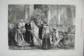 Original Old Antique Print 1877 Marriage Duke Norfolk Lady Hastings Brompton