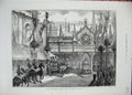 Old Antique Print 1874 Emperor Russia City Guildhall London Horses Coach 19th