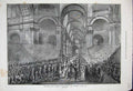 Original Old Antique Print 1872 Thanksgiving George St Pauls Cathedral Nave Art