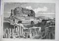 Old Antique Print 1859 Remains Roman City Uriconium Wroxeter Shropshire 19th