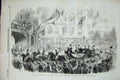 Original Old Antique Print 1858 Prince Princess Frederick William Strand London