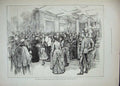 Original Old Antique Print Queen Mansion House London 1887 Royalty Siers People