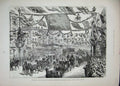 Original Old Antique Print 1887 Queen London Procession Aldgate Horse Carriage
