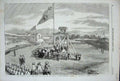Old Antique Print 1857 Queen Foundation Stone Victoria Asylum Wandsworth 19th