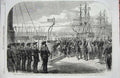 Original Old Antique Print 1865 Naval Festival Portsmouth Seymour Ship Hortense