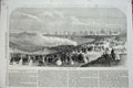 Original Old Antique Print 1865 Naval Festival Portsmouth Southsea Common War