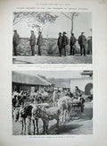 Old Antique Print 1904 War Chemulpo Russian Prisoners Shanghai Red Cross 20th