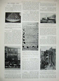 Old Antique Print 1904 London House Dickens Parisienne Boat Circle Death 20th