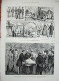 Old Antique Print 1888 Anglo-Danish Exhibition Princess Wales Incurables 19th