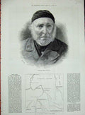 Old Antique Print 1883 Lord Overstone Map Central Region Soudan Souakim 19th