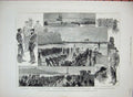 Old Antique Print 1880 Duke Edinburgh Naval Volunteers Sunderland Shields 19th