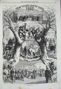 Old Antique Print 1860 New Years Paris France Reception Tuileries Family 19th