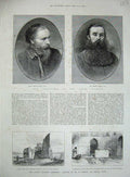Original Old Antique Print 1885 Uluk Baba Tomb Cain Sarakhs Moore Burne-Jones