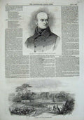Original Old Antique Print 1846 Portrait Haydon Manchester Public Park The Peel