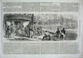 Original Old Antique Print 1862 War America Refugees Mississippi River Boat