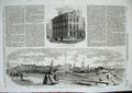 Old Antique Print 1861 Sailor'S Home Great Yarmouth Britannia Pier Jetty 19th