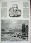 Old Antique Print 1873 Vice-Chancellor Charles Hall Glentannaer Aberdeen 19th