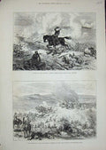 Old Antique Print 1877 Kaffir War Galekas Butterworth Gorny Dubnik Army 19th
