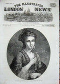Old Antique Print 1869 Portrait The Blonde Schlesinger Art Haymarket Lady 19th