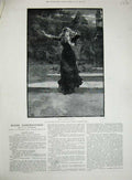 Old Antique Print 1887 Miser Farebrother Gordon Browne Lady Woman House 19th