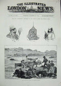 Old Antique Print 1884 River Nile Expedition John Cook Cataract Boat War 19th