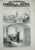 Original Old Antique Print 1880 Rev. Pelham Dale Holloway Prison Ritualist 19th