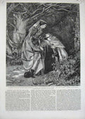 Old Antique Print 1863 Catherine Glover Glee Maiden Duke Rothsay Prison 19th