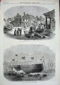 Antique Print *0285 War 1870 Rue De Saverne Strasbourg Ship Triumph Jarrow