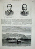 Old Antique Print 1880 Fort Alessandria Montenegrin Rjeka Scott Vandeleur 19th