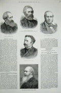 Antique Print Ref.971 1882 Edward Duncan Artist Douglas Woods Aitchison Men