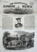 Old Antique Print 1859 Frewen'S Hall Oxford Royal Highness Prince Wales 19th