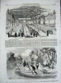 Original Old Antique Print Roller Watering Machines Paris 1859 Banquet Lancers