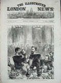 Original Old Antique Print 1876 Sailors Arctic Expedition Mansion House Men Cup