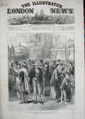 Old Antique Print 1876 British Department American Centennial Exhibition 19th