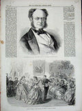 Old Antique Print 1866 Dance Russian Gipsies Prince Wales Moscow Bovill 19th