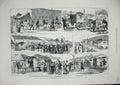 Old Antique Print 1876 War Servia Hospital Paratjin Baron Mundy Semendria 19th
