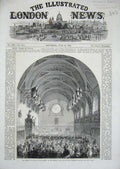 Antique Old Print *0287 1865 Prince Wales Central Hall Royal Dramatic College