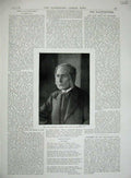 Original Old Antique Print 1895 Roundell Palmer First Earl Selbourne Photograph