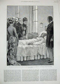 Old Antique Print 1881 Prince Wales Marylebone Infirmary Notting-Hill Art 19th